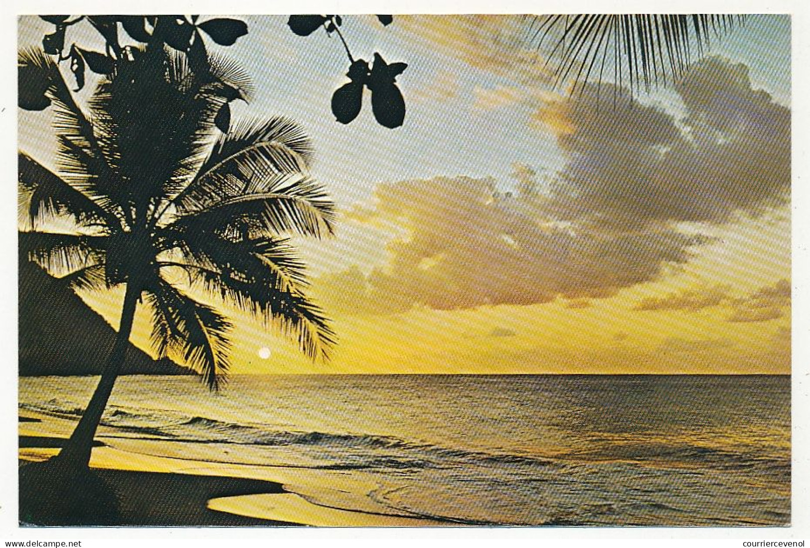 CPM Publicitaire PRISUNIC Marseille Blancarde - "Coucher De Soleil Sur La Martinique" - Simili Entier Timbre Pensée - Pseudo-interi Di Produzione Privata