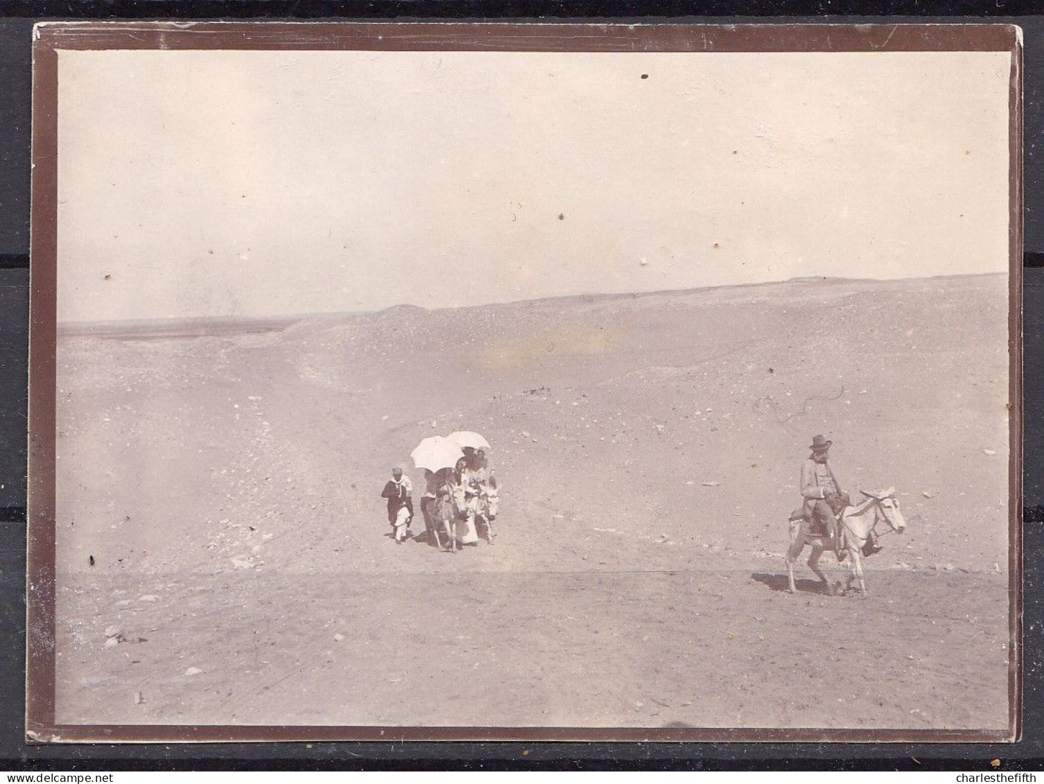 4 VIEILLES PHOTOS DU VOYAGE DE LA FAMILLE ERNST ( Aubel ) En EGYPT En 1890 - ASWAN - SAKKARA - NILE - SUR LE BATEAU - Oud (voor 1900)