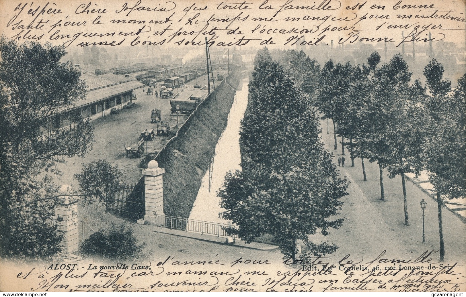 AALST  LA  NOUVELLE GARE            2 SCANS - Sint-Gillis-Waas