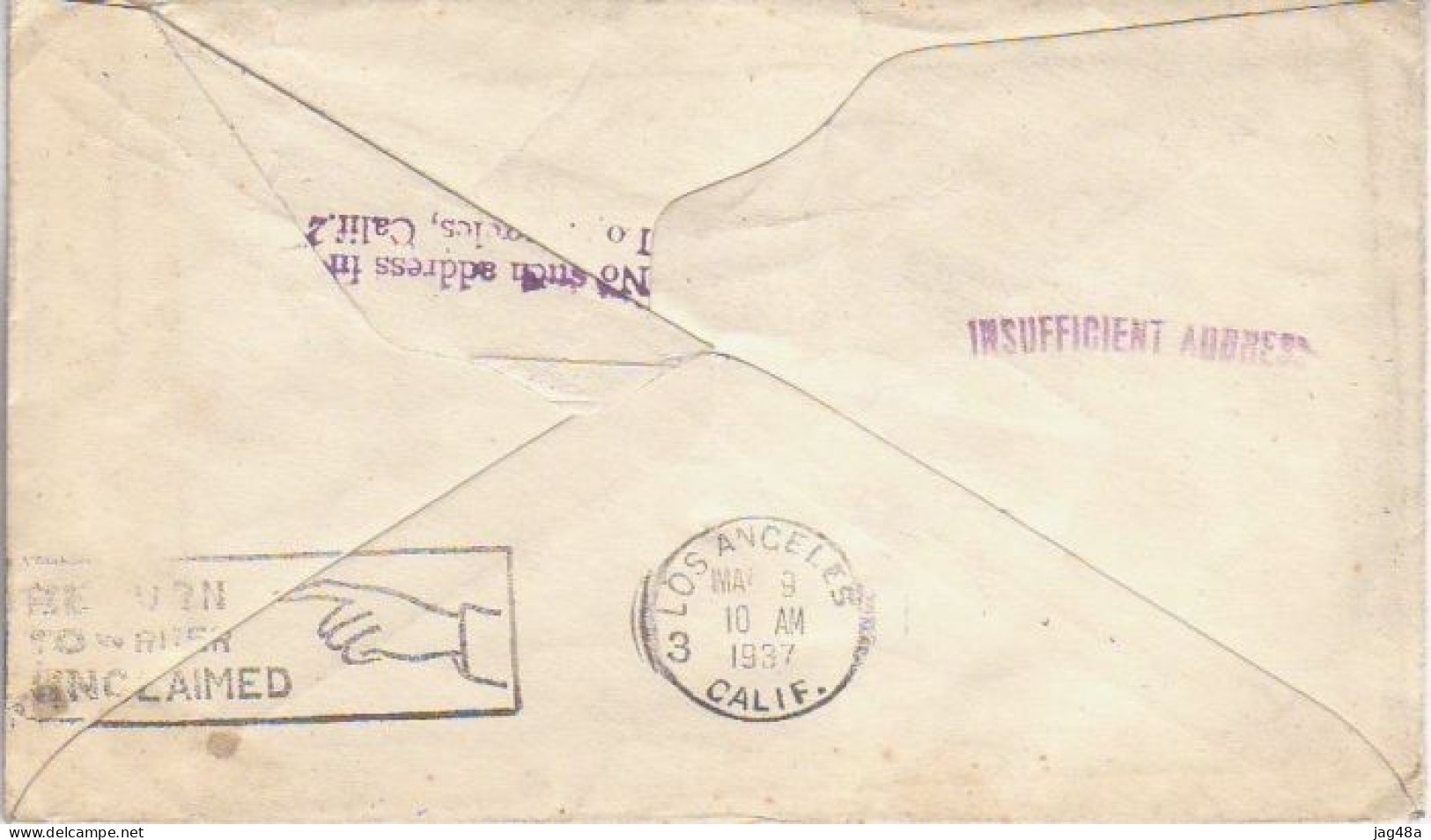 UNITED KINGDOM. 1937/Birmingham, Firm-envelope To Los Angeles/retour. - Storia Postale