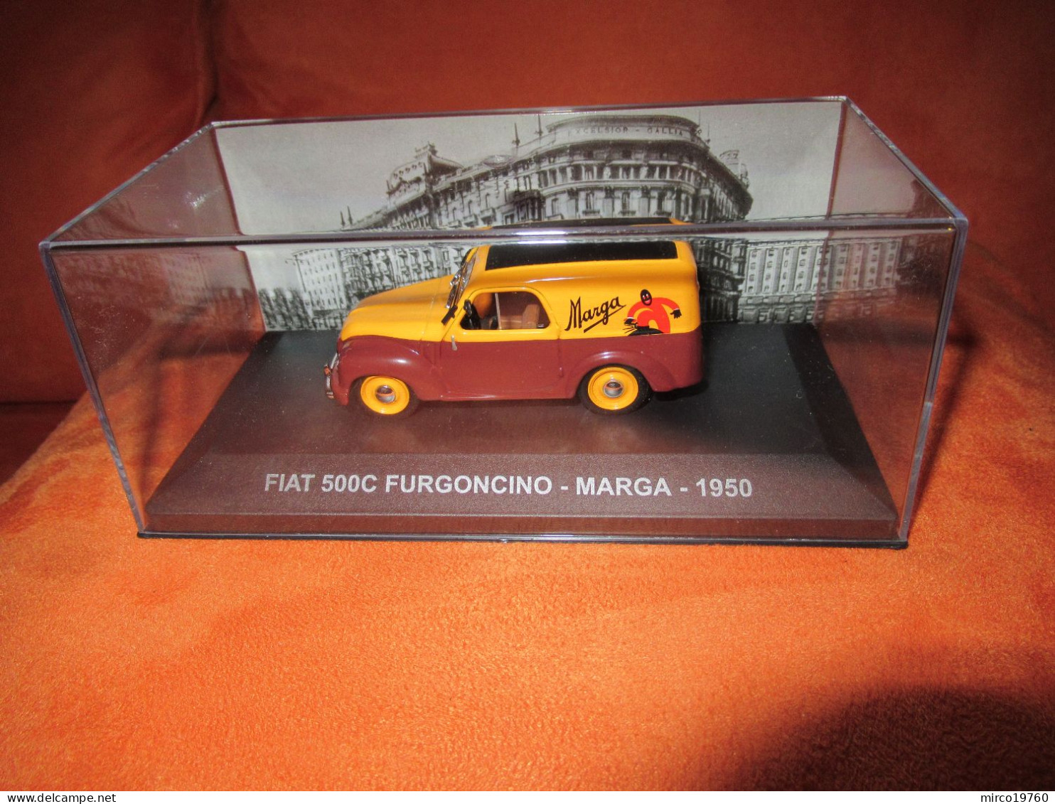 DIE CAST 1:43 - FIAT 500C FURGONCINO - MARGA - 1950 - NUOVO IN TECA RIGIDA - Autres & Non Classés