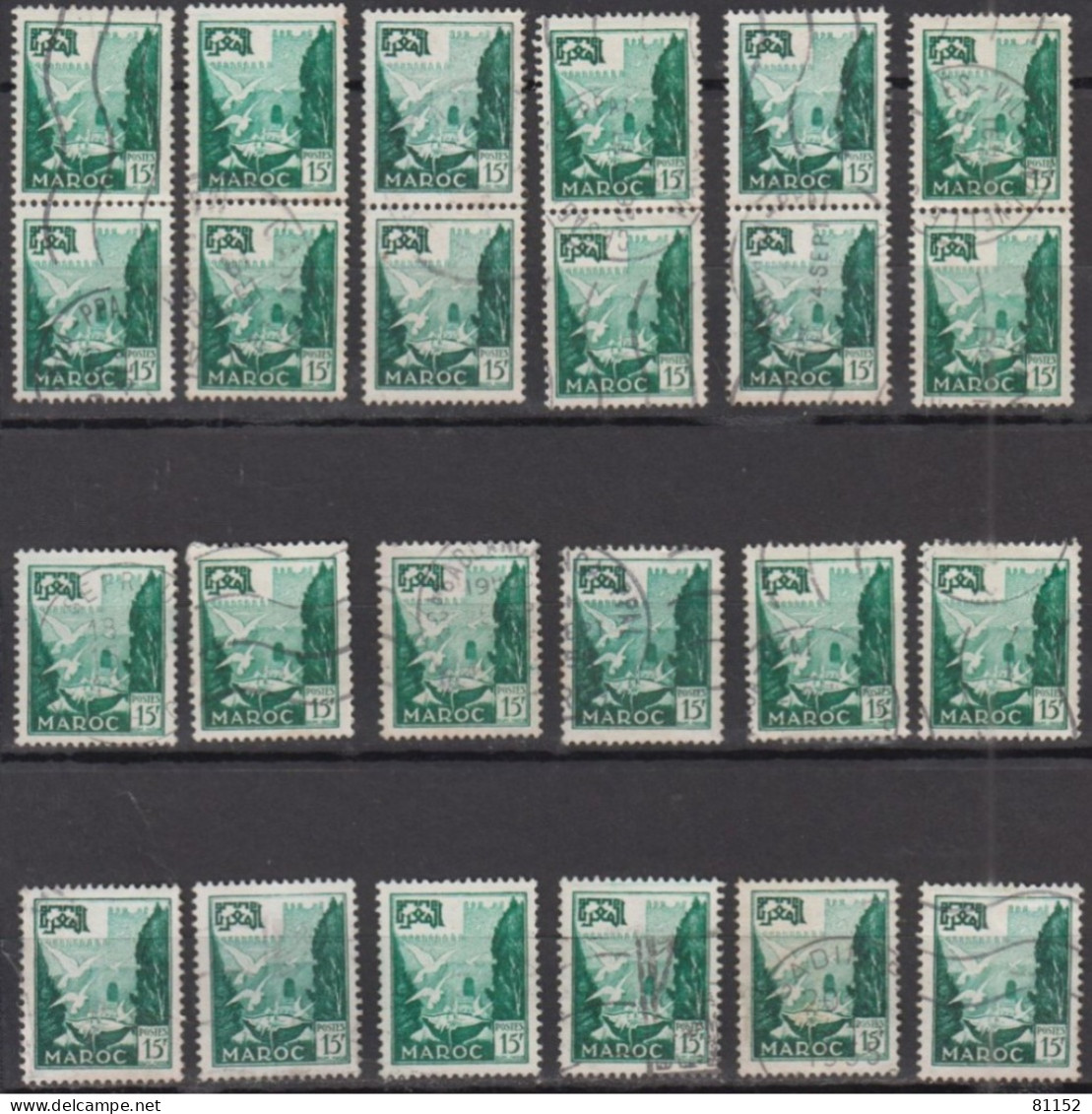 Lot De 113  Timbres Du  MAROC     Oblitérés Années Mélangées  Dont 1 Bande De 3  Non Oblitérés - Autres & Non Classés