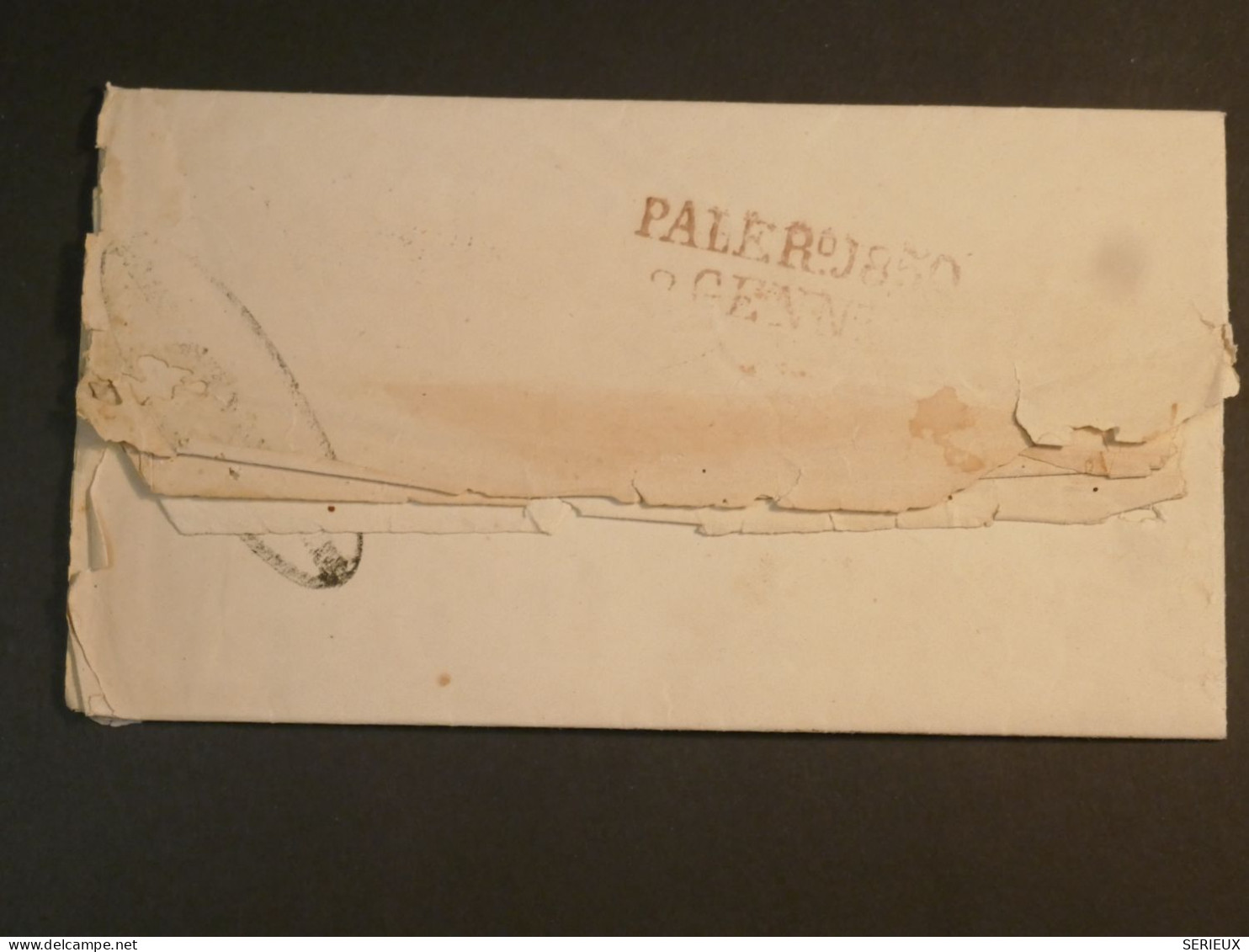 DJ 3 ITALIA  SICILIA  . LETTRE SIGNEE  1859    PALERMO +VOIR VERSO + AFF. INTERESSANT+++ - Sicilia