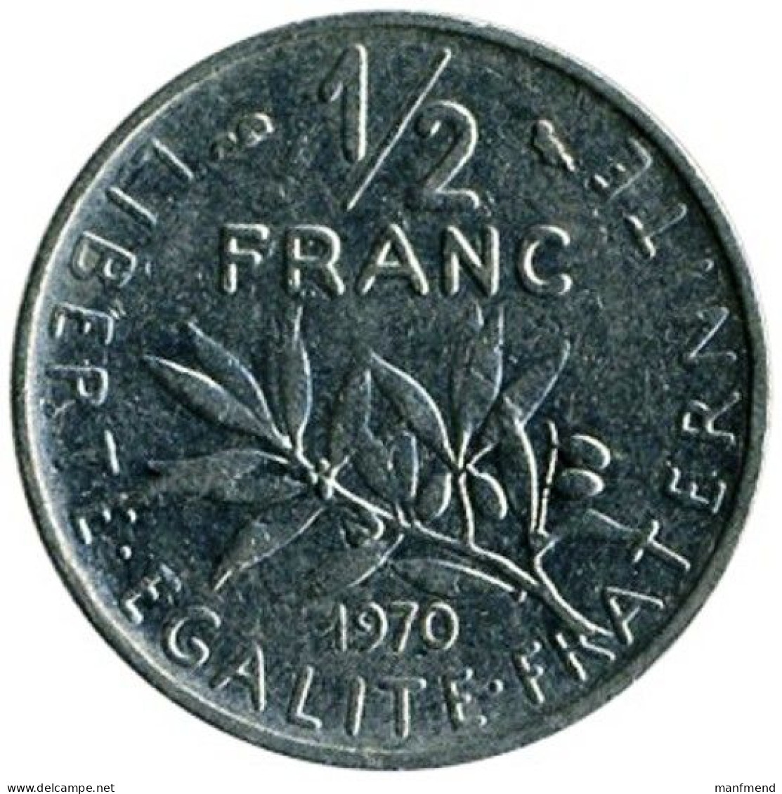 France - 1970 - KM 931 - 1/2 Franc - XF - 1/2 Franc