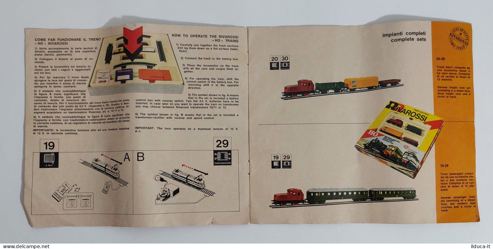 44541 Catalogo Modellismo Ferroviario Rivarossi H0 - Edizione 1965 - Italie