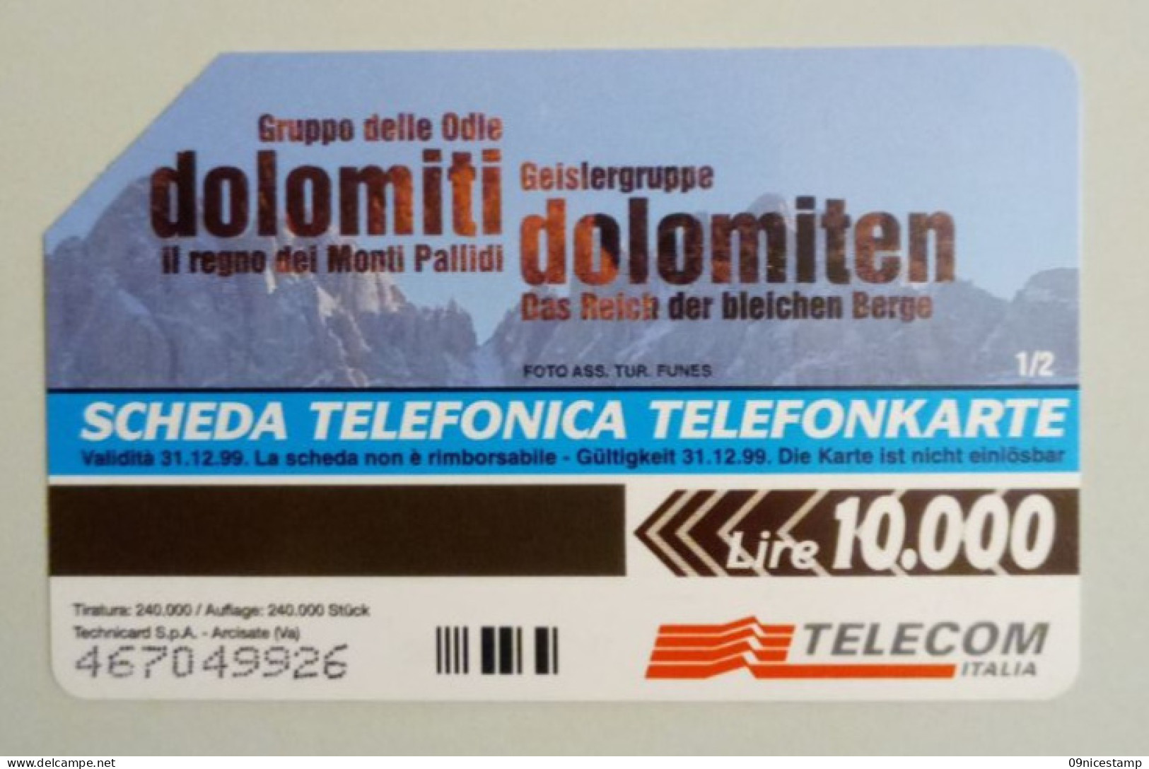 Italy, Telephonecard, Empty And Used - Públicas Ordinarias