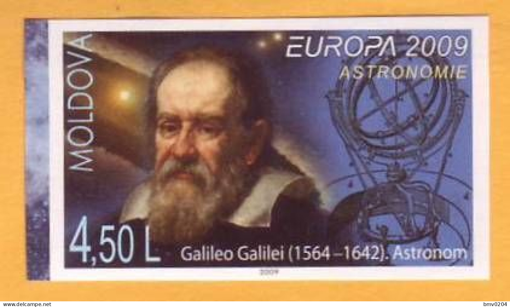 2009 Moldova Moldavie Moldau Galileo Galilei  Astronomer Europa-cept  1v Mint - 2009