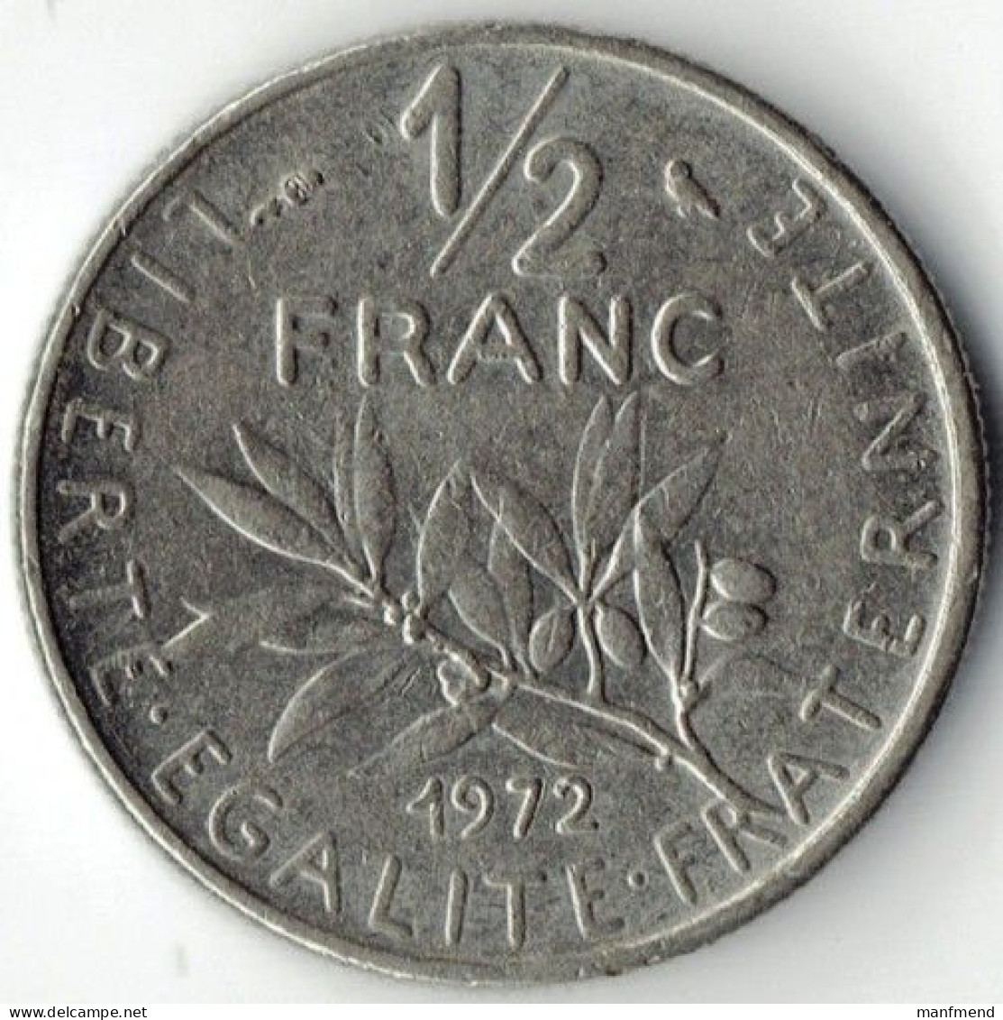 France - 1972 - KM 931 - 1/2 Franc - XF - 1/2 Franc