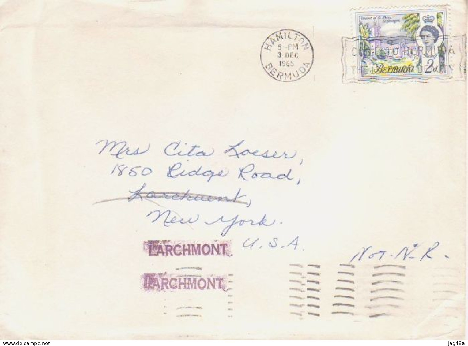 BERMUDA. 1983/Hamilton, Envelope/re-direct Mail. - Bermudes