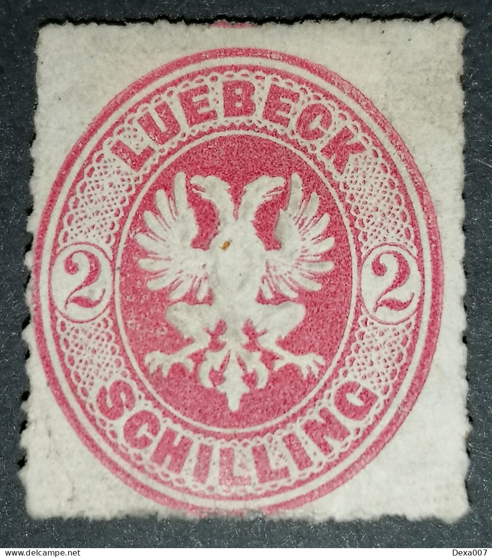 Old Germany, Lubeck 2 Schilling 1863 MH ,Michel 10, Expert Inspected And Signed - Lübeck