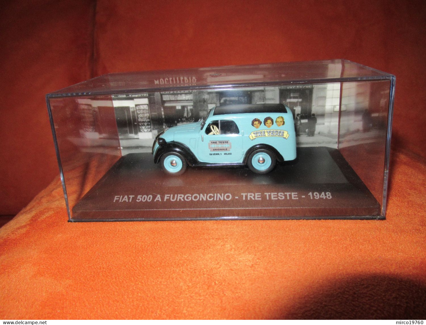 DIE CAST 1:43 - FIAT 500 A FURGONCINO - TRE TESTE - 1948 - NUOVO IN TECA RIGIDA - Other & Unclassified