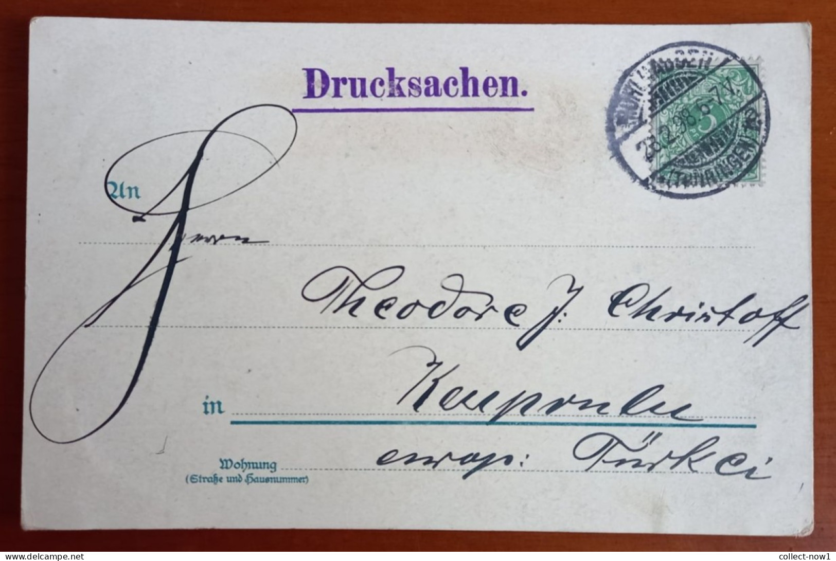 #7  GERMANY  - GRUSS VOM   Kyffhäuser Sent To Keuprulu 1898 - Ottoman Turkey - Kyffhäuser