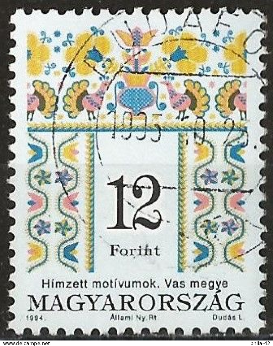Hungary 1994 - Mi 4312A - YT 3476 ( Folk Motives ) - Oblitérés