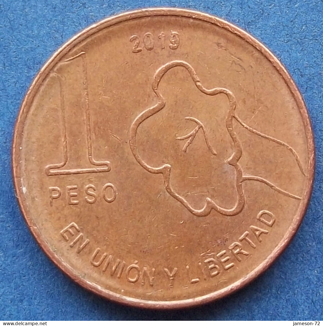 ARGENTINA - 1 Peso 2019 "Jacaranda" KM# 186 Monetary Reform (1992) - Edelweiss Coins - Argentinië