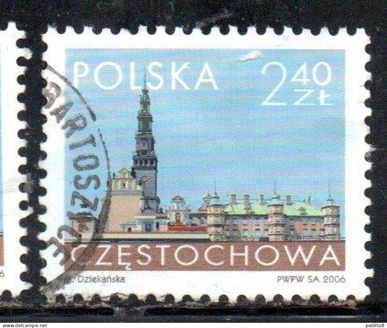 POLONIA POLAND POLSKA 2006 CONVENT OF JASNA GORA CZESTOCHOWA 2.40z USED USATO OBLITERE' - Used Stamps