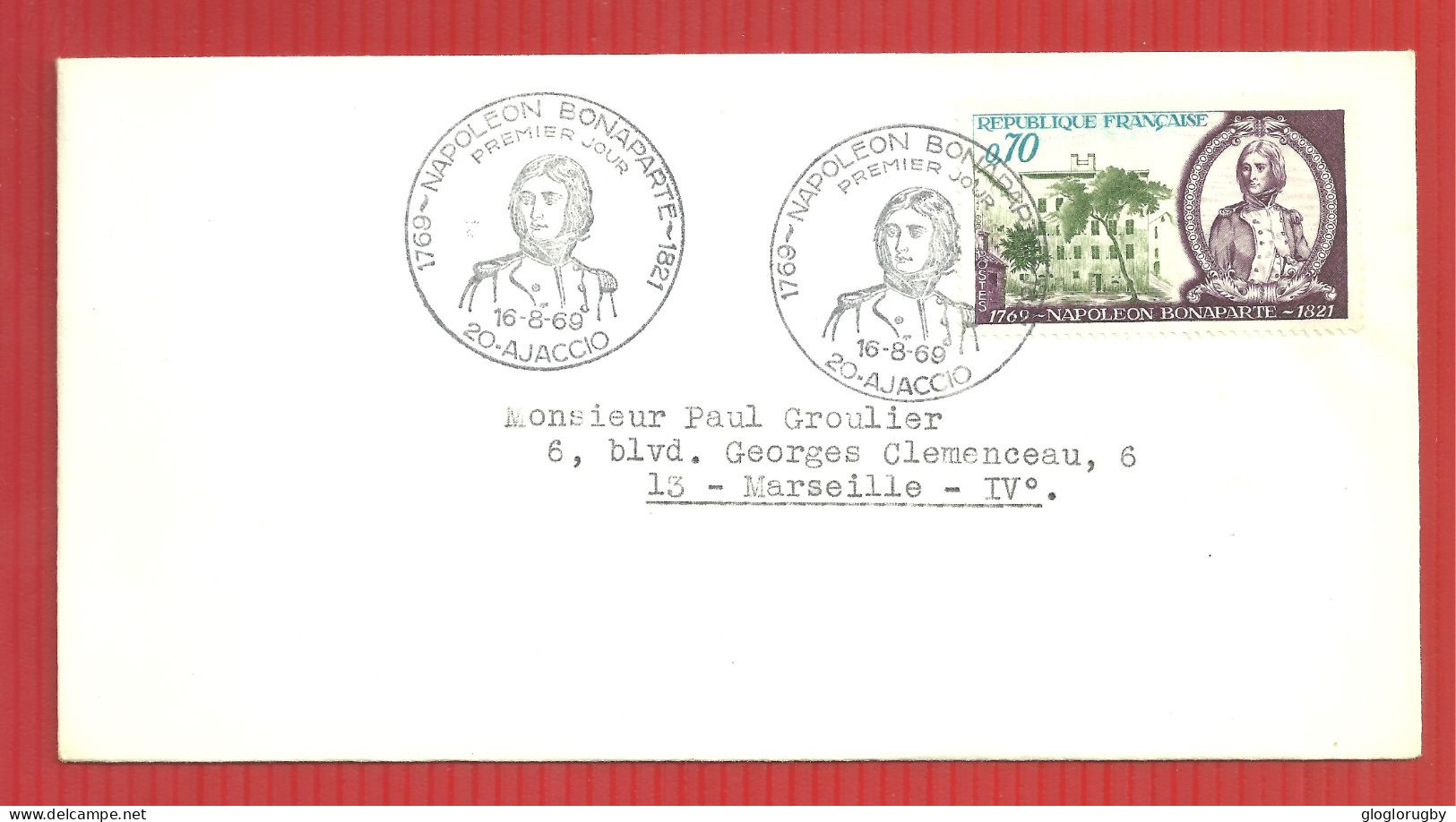 FDC NAPOLEON AJACCIO 16 8 1969 - Napoléon