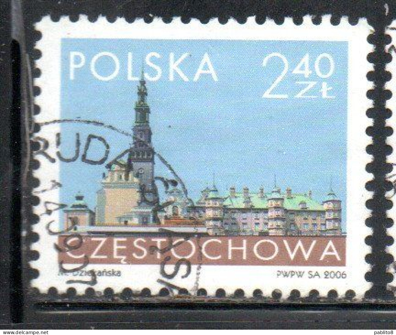 POLONIA POLAND POLSKA 2006 CONVENT OF JASNA GORA CZESTOCHOWA 2.40z USED USATO OBLITERE' - Used Stamps