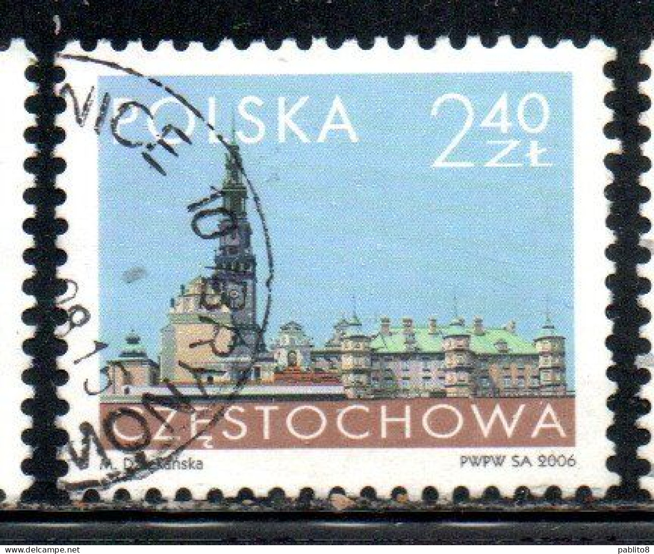 POLONIA POLAND POLSKA 2006 CONVENT OF JASNA GORA CZESTOCHOWA 2.40z USED USATO OBLITERE' - Used Stamps
