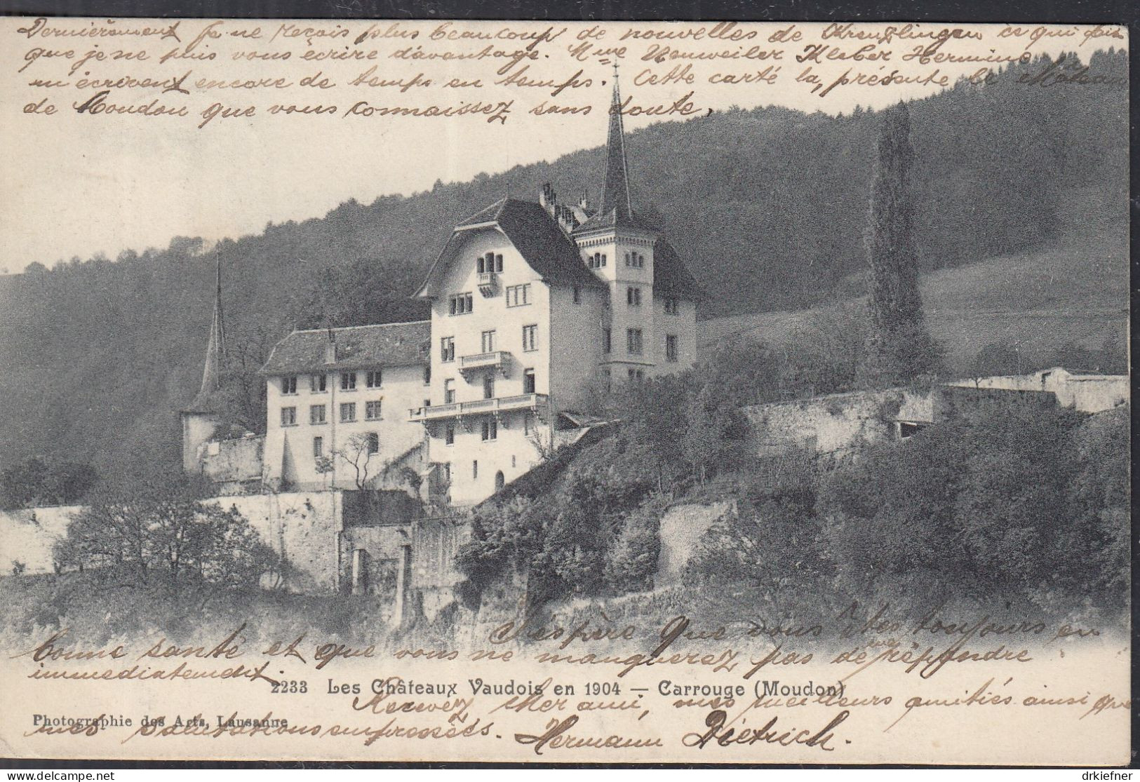 Carrouge, Schloss, Um 1904 - Jorat-Mézières