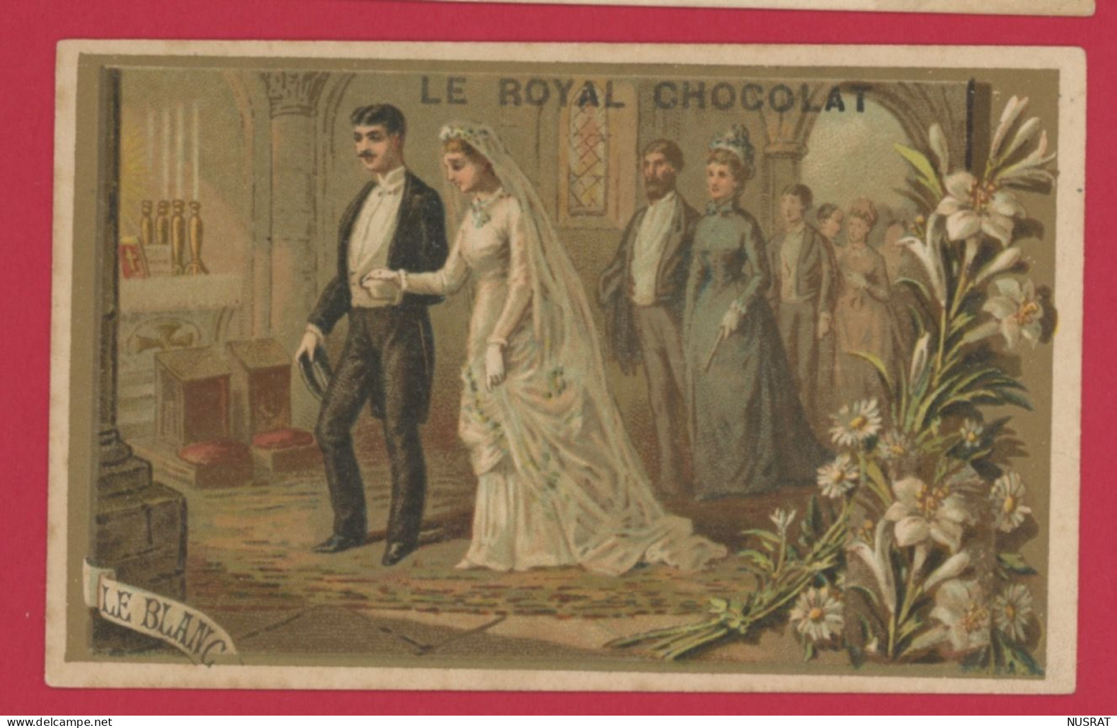 Le Royal Chocolat, Chromo Cadre Doré, Le Mariage - Autres & Non Classés