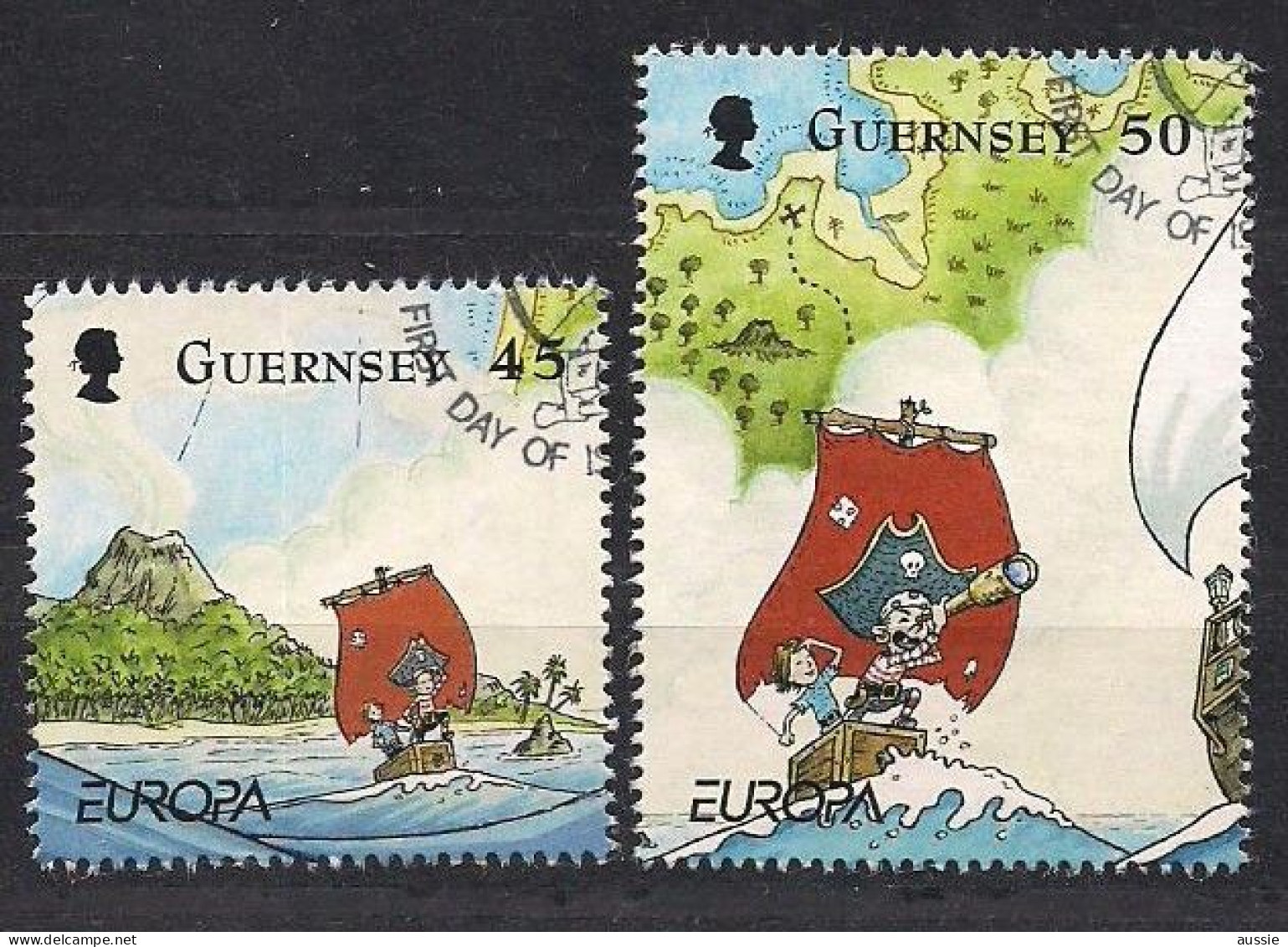 Guernesey Guernsey CEPT 2010 Yvertn° 1307-1308 (o) OblitéréCote 3,80 € - 2010