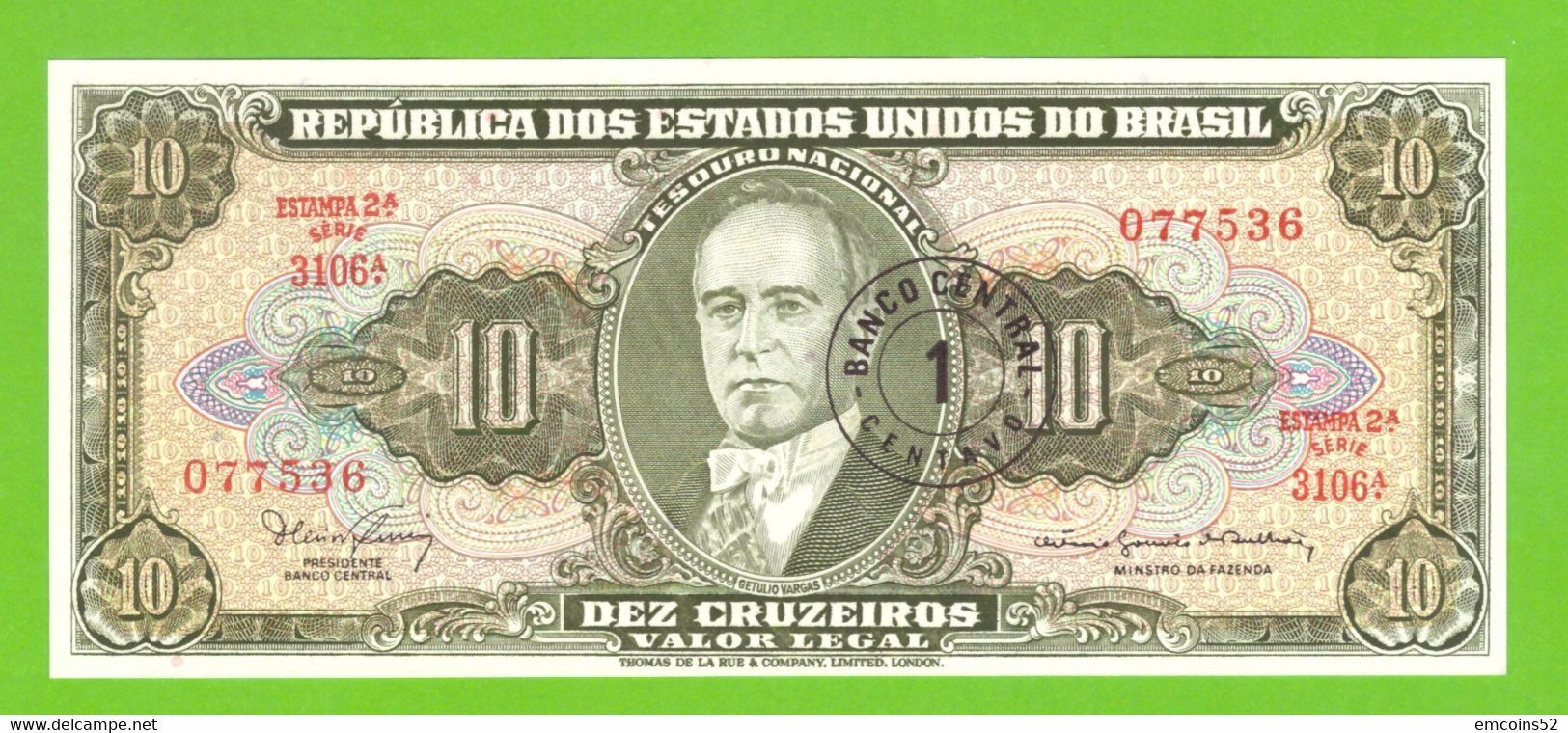 BRAZIL 1 CENTAVO 1966/1967 P-183a  UNC - Brazil