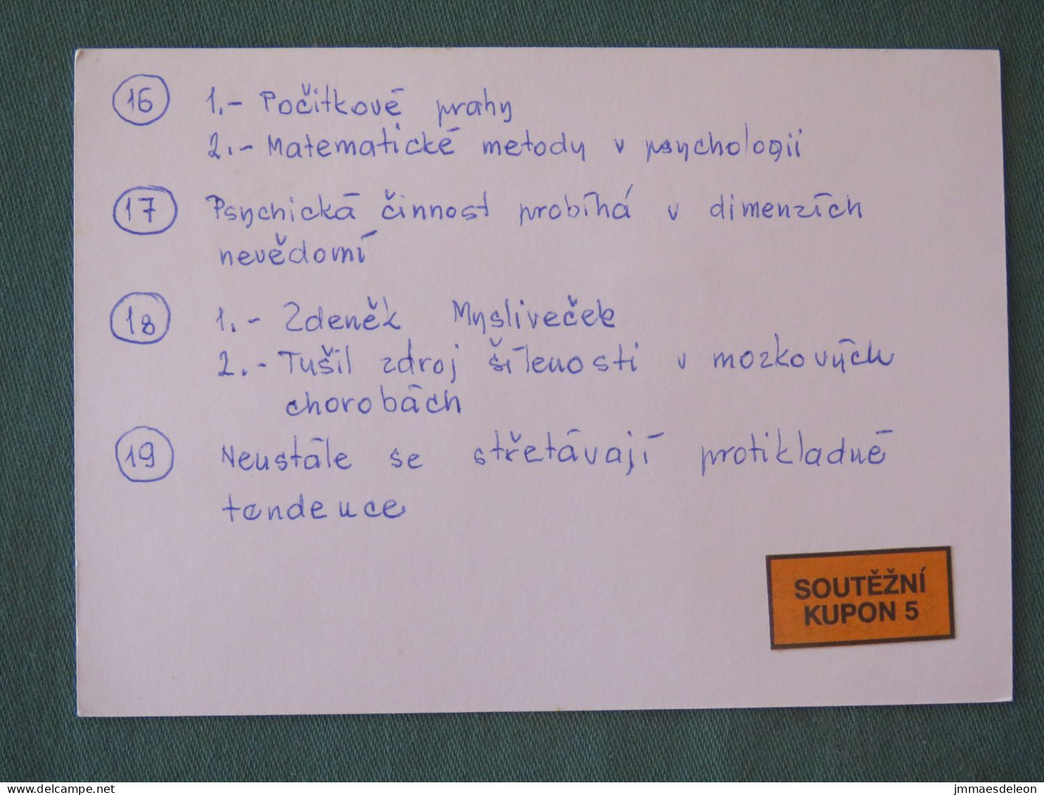 Czech Republic 2001 Stationery Postcard 5.40 Kcs Prague Sent Locally - Lettres & Documents