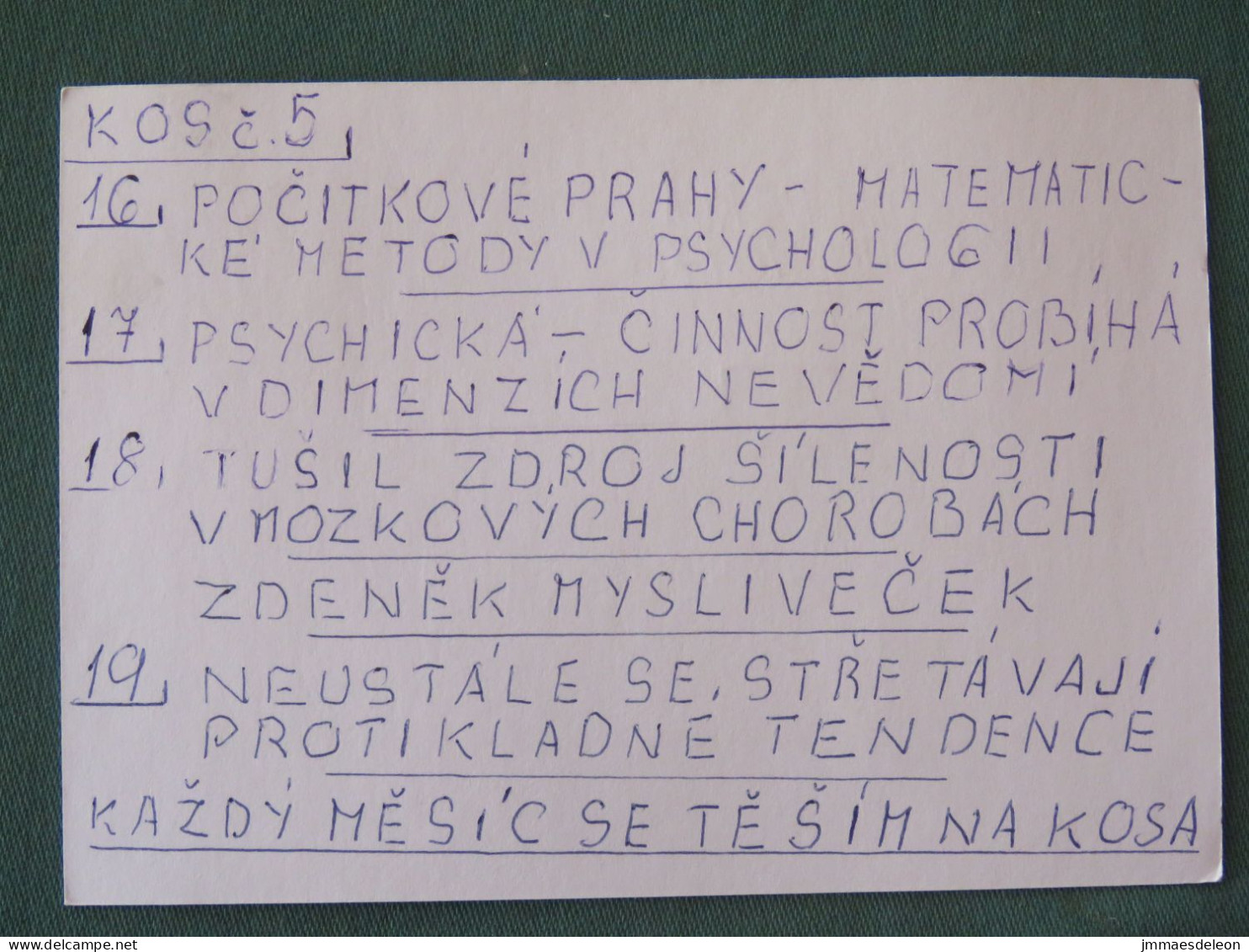 Czech Republic 2001 Stationery Postcard 5 Kcs Prague Sent Locally From Horovice + Church, TAX Cancel - Briefe U. Dokumente