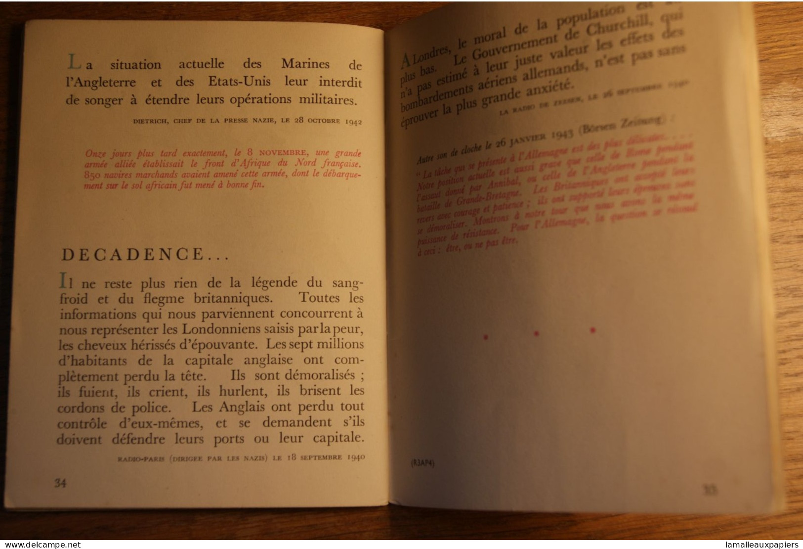 L'art de mentir (publication du bureau d'info angloaméricain) 1944