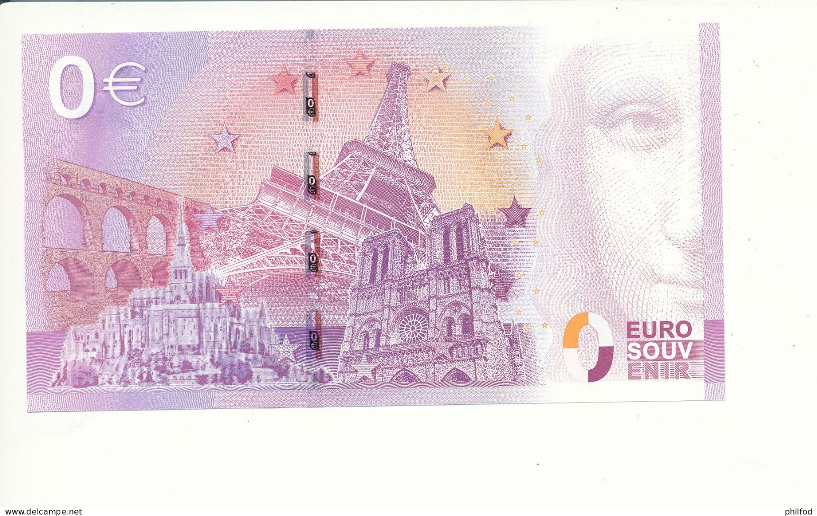 2015-1 - Billet Souvenir - 0 Euro - UEBN -  LE TRAIN DE LA RHUNE -  n° 7304 - Billet épuisé - Essais Privés / Non-officiels