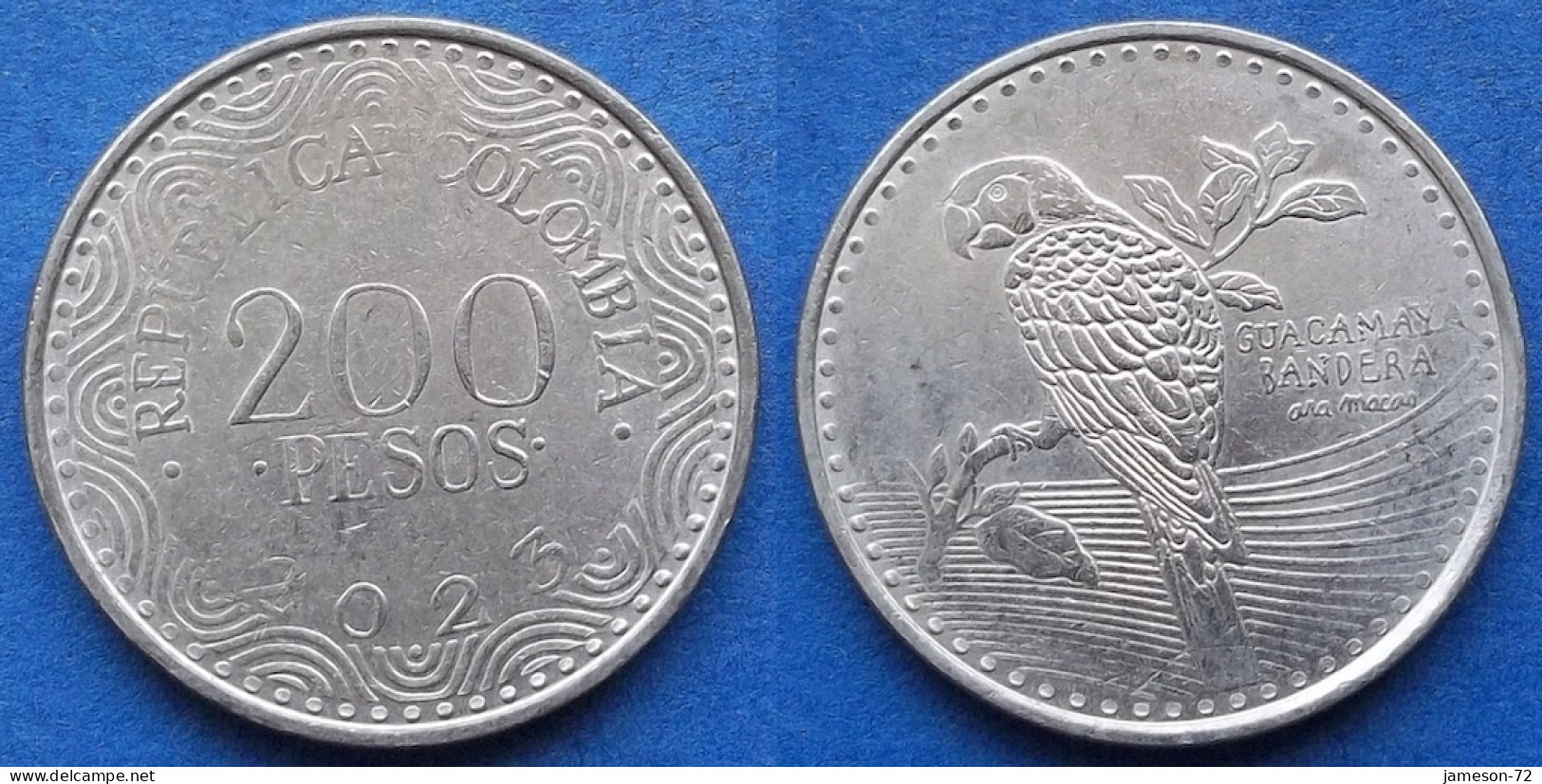 COLOMBIA - 200 Pesos 2023 "Scarlet Macaw" KM# 297 Republic - Edelweiss Coins - Kolumbien