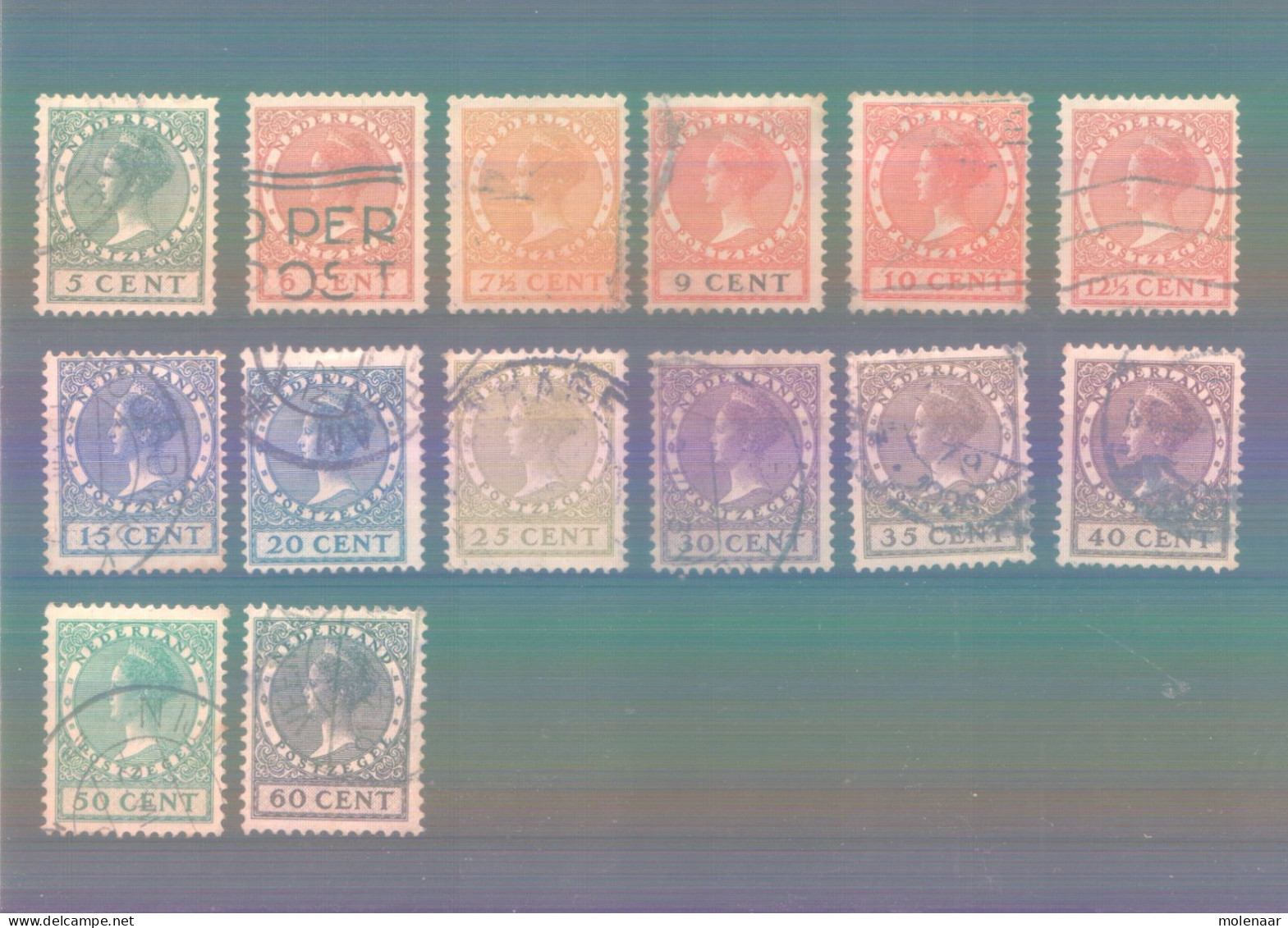 Postzegels > Europa > Nederland > Periode 1891-1948 (Wilhelmina) > 1891-1909 > 149-162 Gebruikt (11758) - Usados