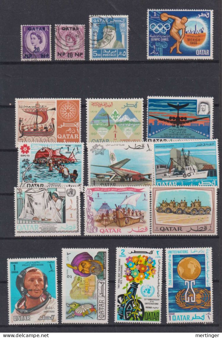Qatar 17 Stamps Used + MNH - Qatar