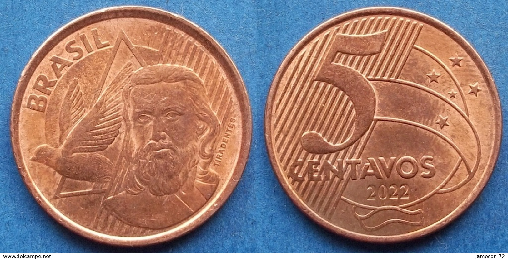 BRAZIL - 5 Centavos 2022 "Tiradentes" KM# 648 Monetary Reform (1994) - Edelweiss Coins - Brasilien