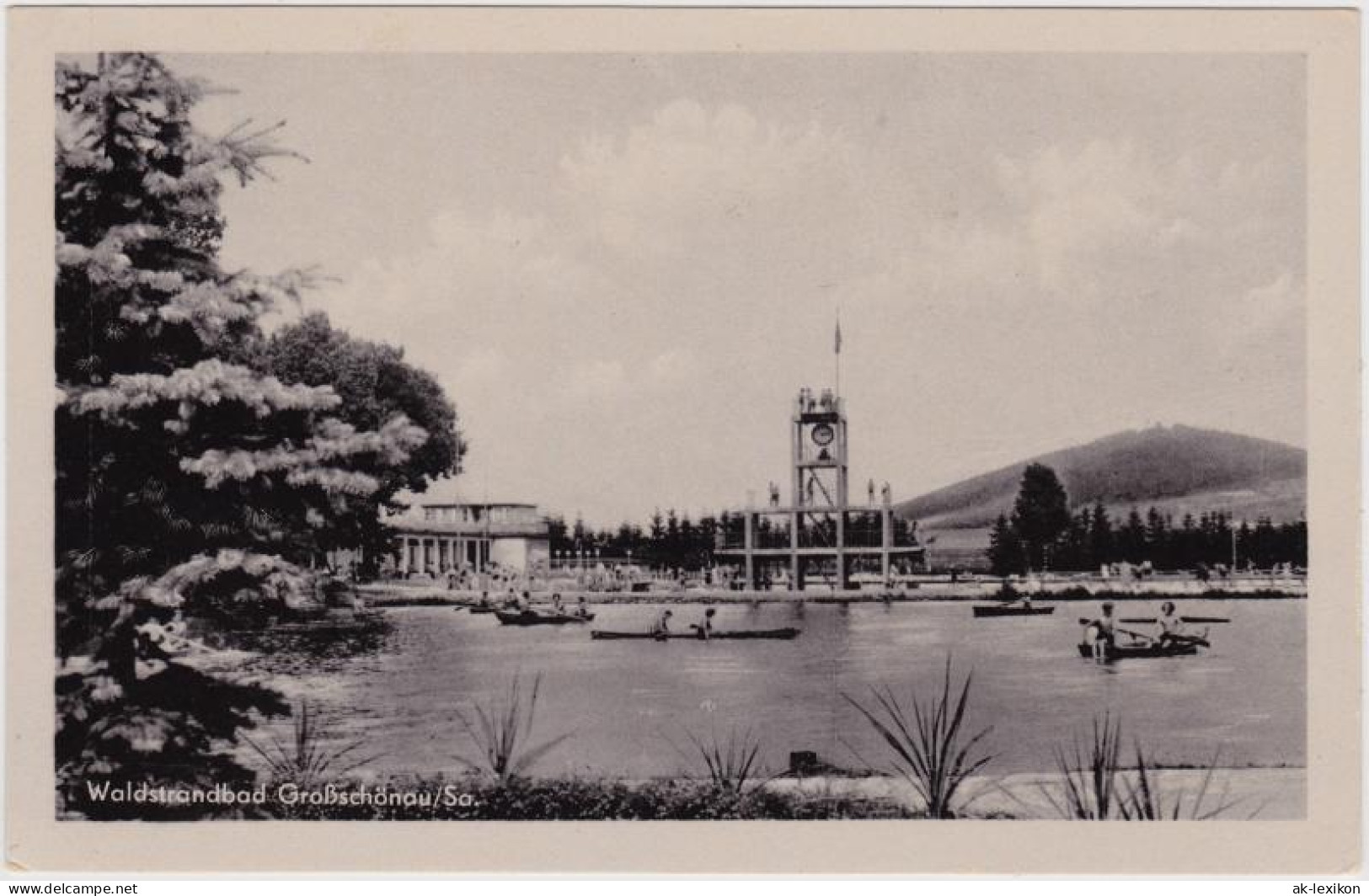 Ansichtskarte Großschönau (Sachsen) Waldstrandbad 1953 - Grossschoenau (Sachsen)