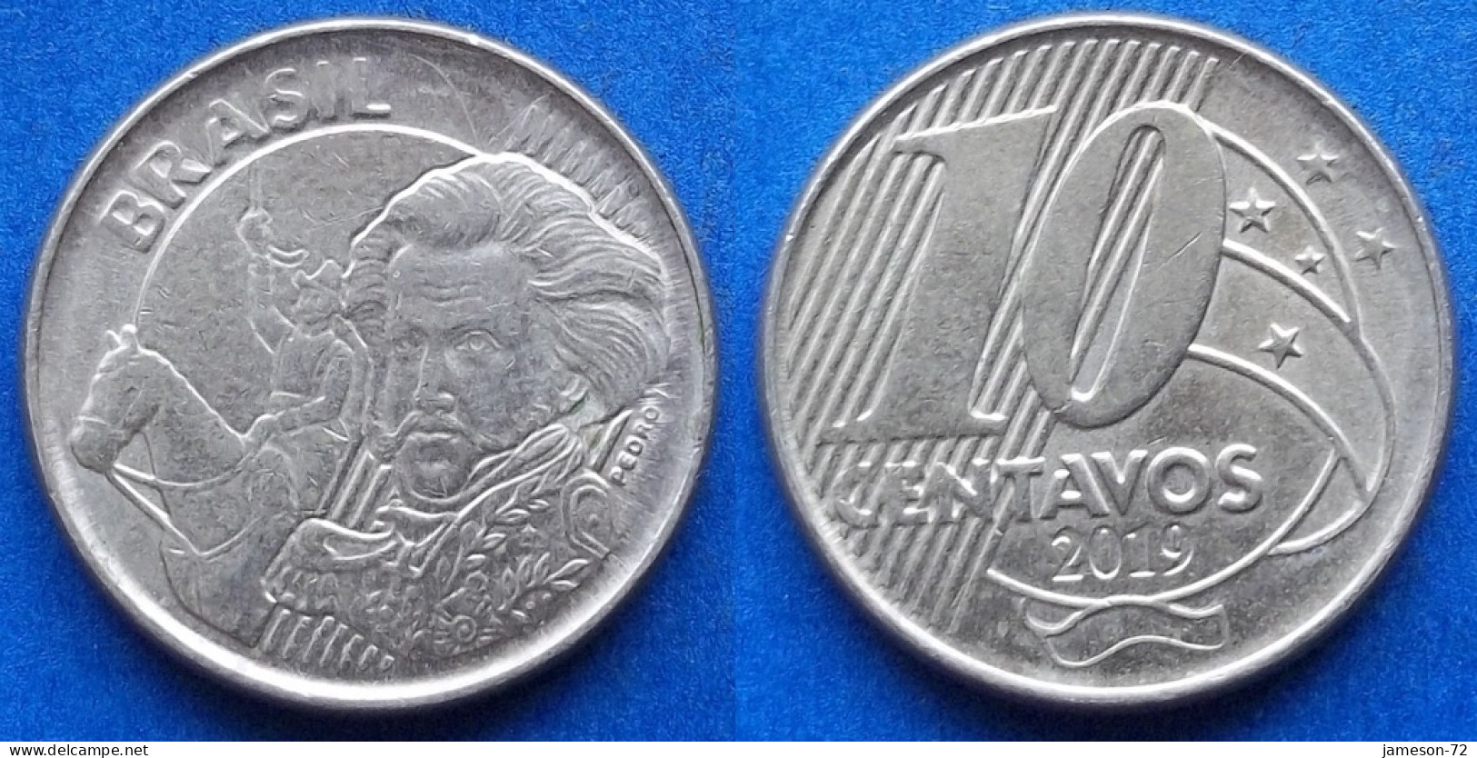 BRAZIL - 10 Centavos 2019 "Pedro I" KM# 649.2 Monetary Reform (1994) - Edelweiss Coins - Brasil