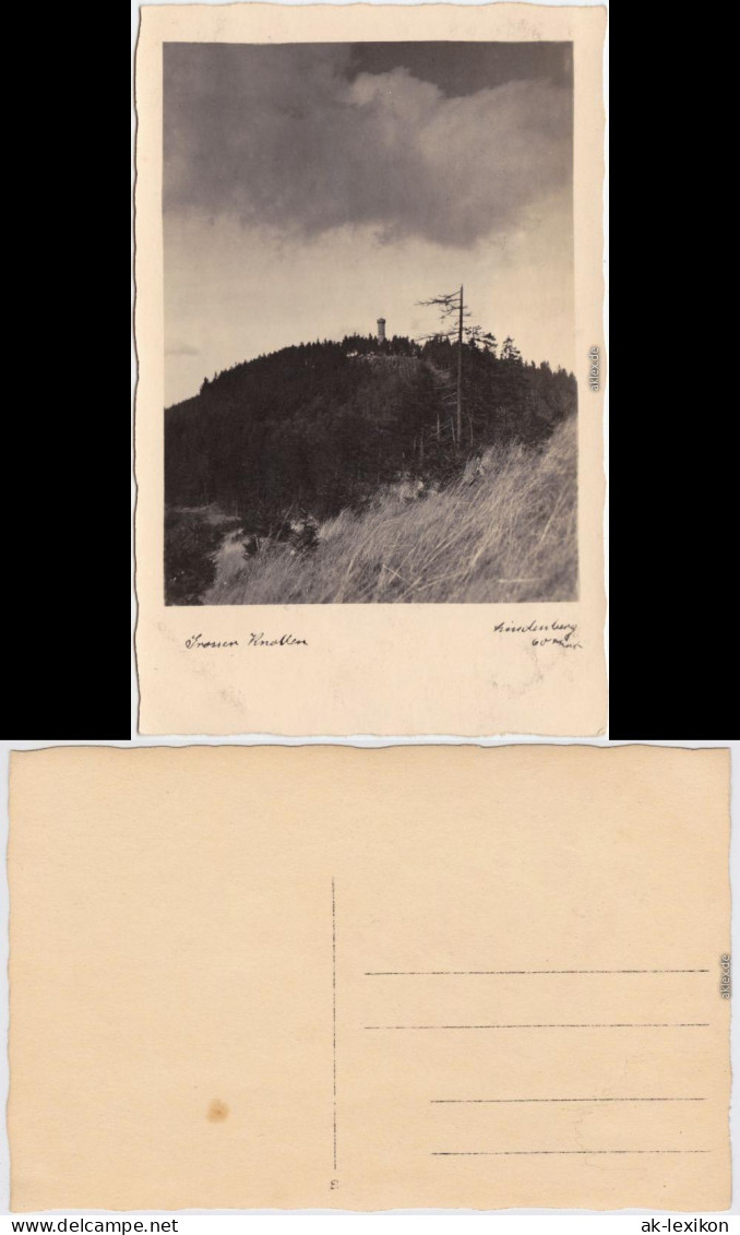 Foto Ansichtskarte Osterode (Harz) Großer Knollen Mit Turm 1932 - Osterode