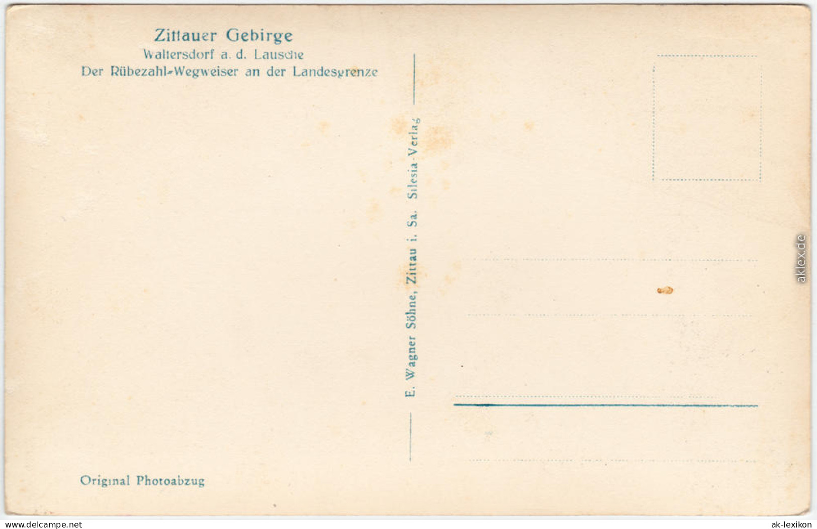 Waltersdorf Großschönau Oberlausitz Rübezahl-Wegweiser Lausche B Zittau 1932 - Grossschoenau (Sachsen)