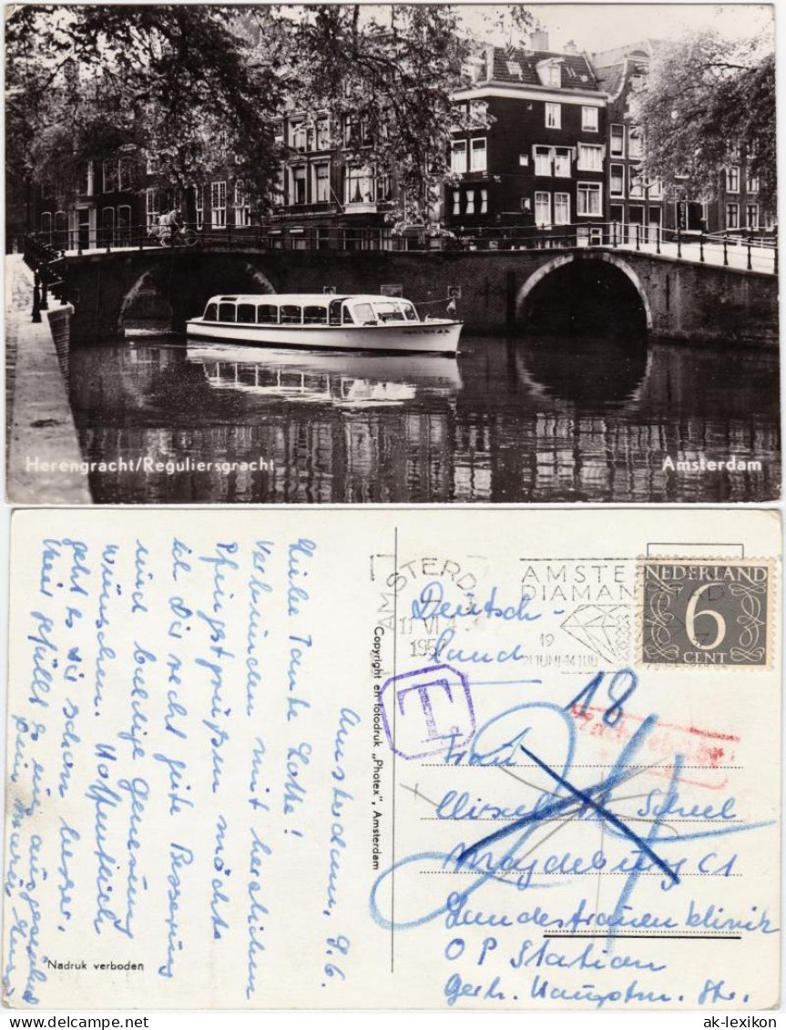 Postkaart Amsterdam Amsterdam Herengracht &#47;Reguliersgracht 1957  - Amsterdam