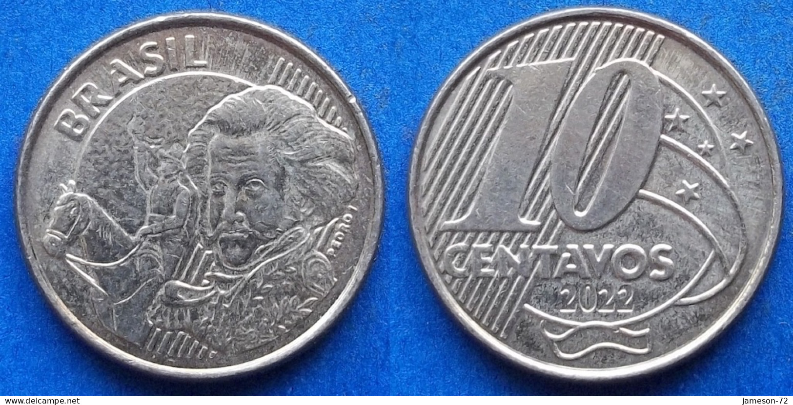 BRAZIL - 10 Centavos 2022 "Pedro I" KM# 649.2 Monetary Reform (1994) - Edelweiss Coins - Brasile