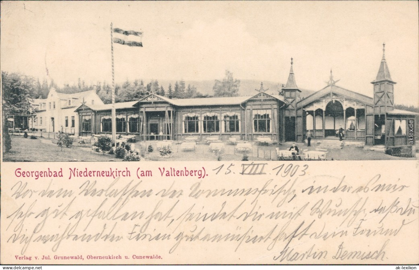 Niederneukirch Neukirch Oberlausitz Wjazońca  Partie Am Georgenbad 1903 - Neukirch (Lausitz)