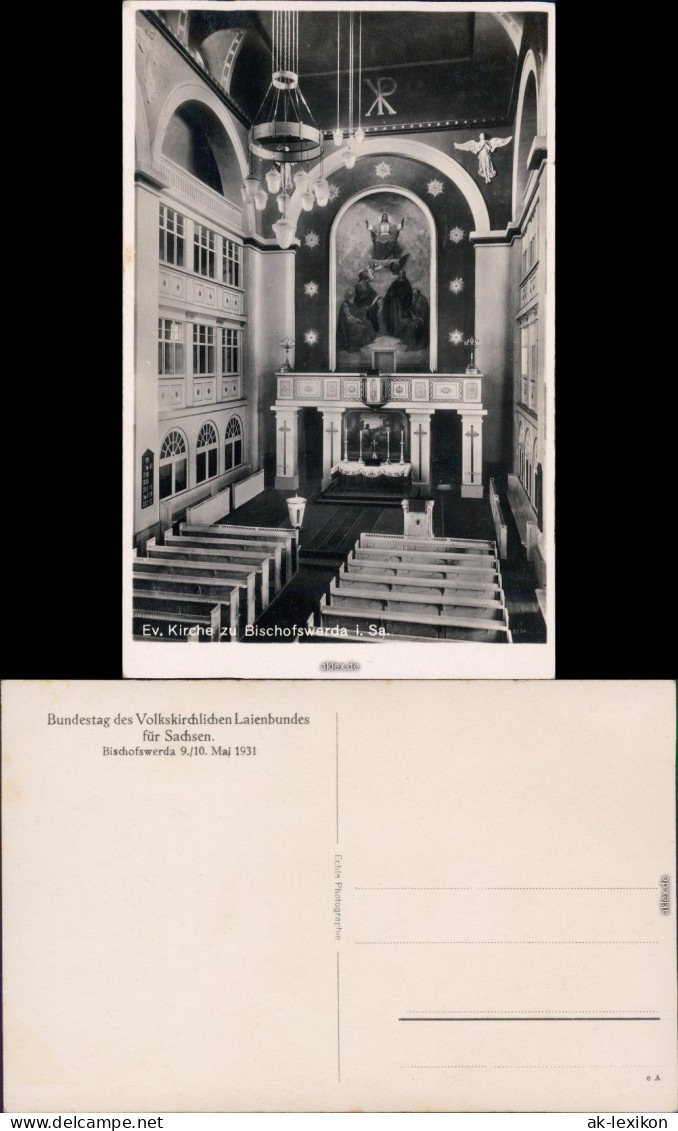 Bischofswerda Ev. Kirche - Innen Bundestag  Volkskirchlichen Laienbundes  1931 - Bischofswerda
