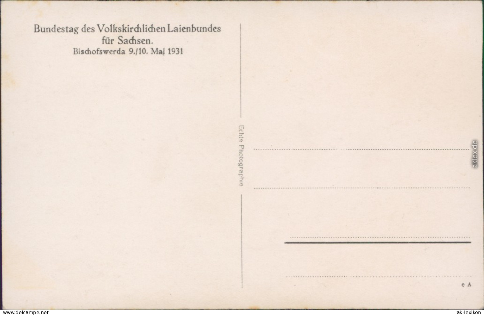 Bischofswerda Ev. Kirche - Innen Bundestag  Volkskirchlichen Laienbundes  1931 - Bischofswerda