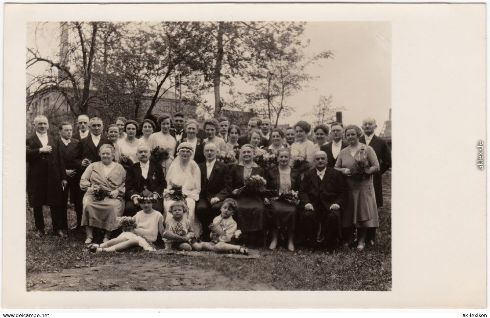 Dresden Drježdźany Gruppenfoto Hochzeit 1929 - Noces