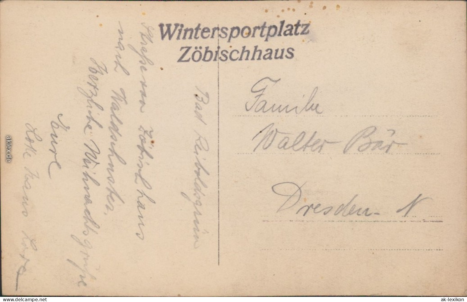 Auerbach (Vogtland) Wintersportplatz Zöbischhaus 1918 Privatfoto - Auerbach (Vogtland)