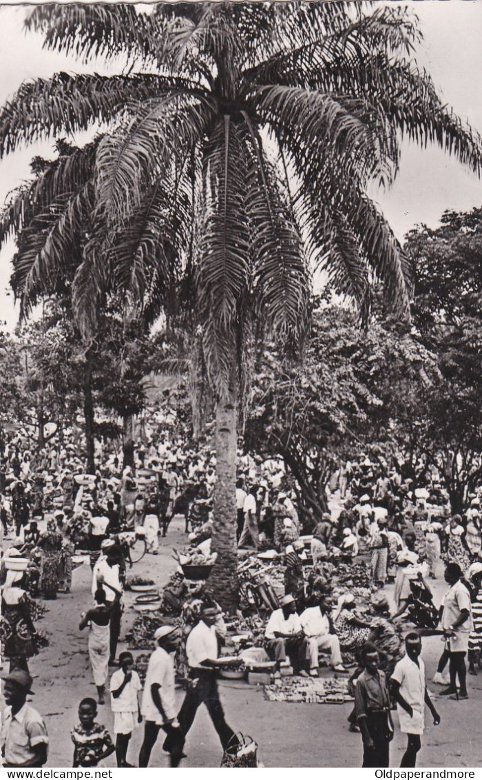 POSTCARD AFRICA - CONGO - LEOPOLDVILLE - MARCHÉ INDIGÈNE - MARKET - Kinshasa - Leopoldville