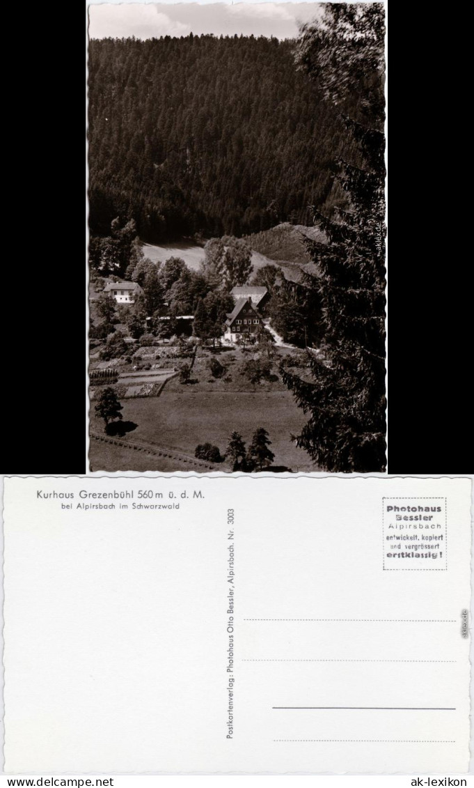Alpirsbach Kurhaus Grezenbühl 560 M Foto Ansichtskarte 1961 - Alpirsbach