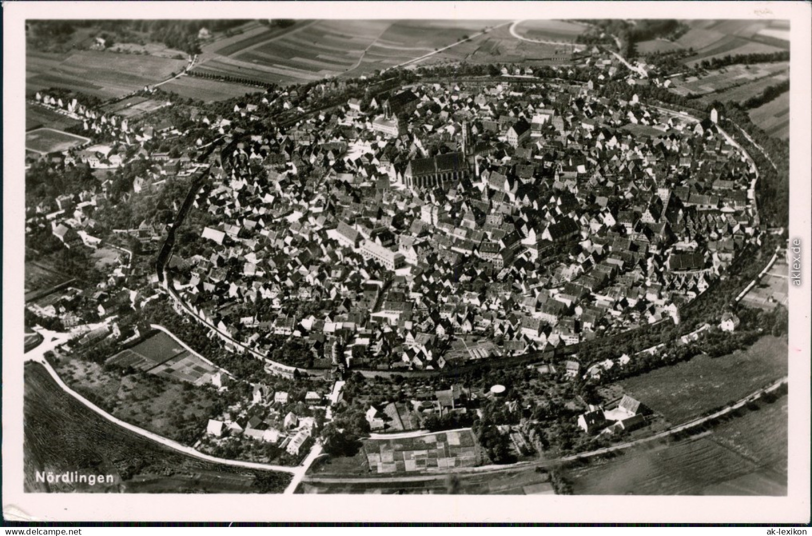 Nördlingen Luftbild Ansichtskarte  1930 - Nördlingen