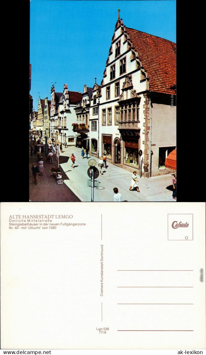 Lemgo Steingiebelhäuser - östliche Mittelstraße 1977 - Lemgo