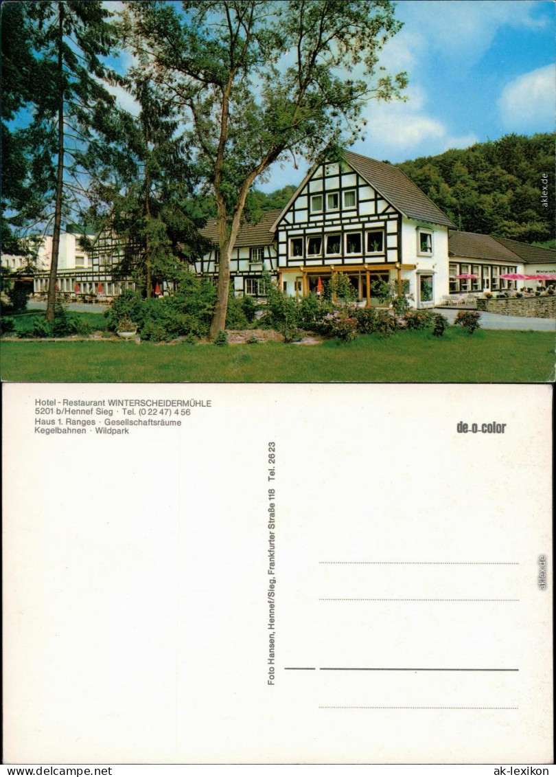 Hennef (Sieg) Hotel - Restaurant Winterscheidermühle 1992 - Hennef